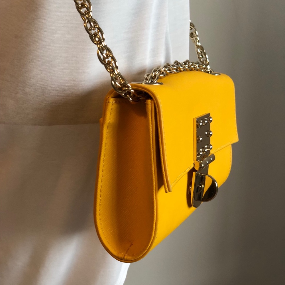Badgley Mischka Saffiano Leather Handbag - Picture 3 of 8